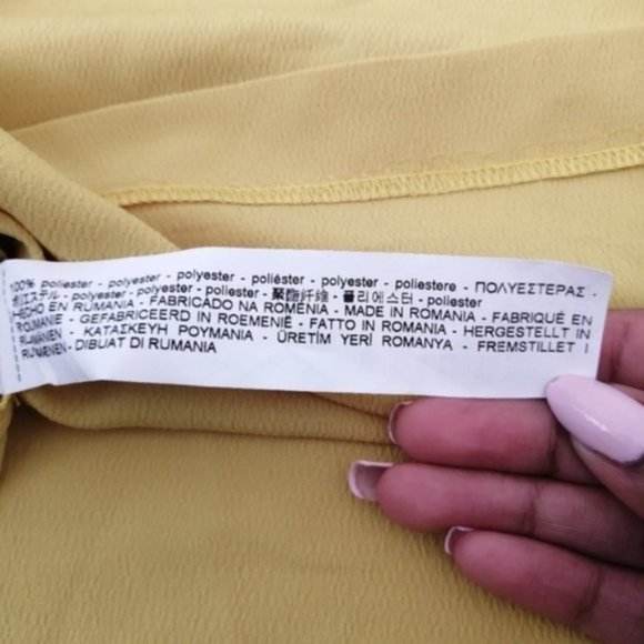 Zara Mustard Yellow Flowy Oversized Ruffled Dress - Picture 6 of 9